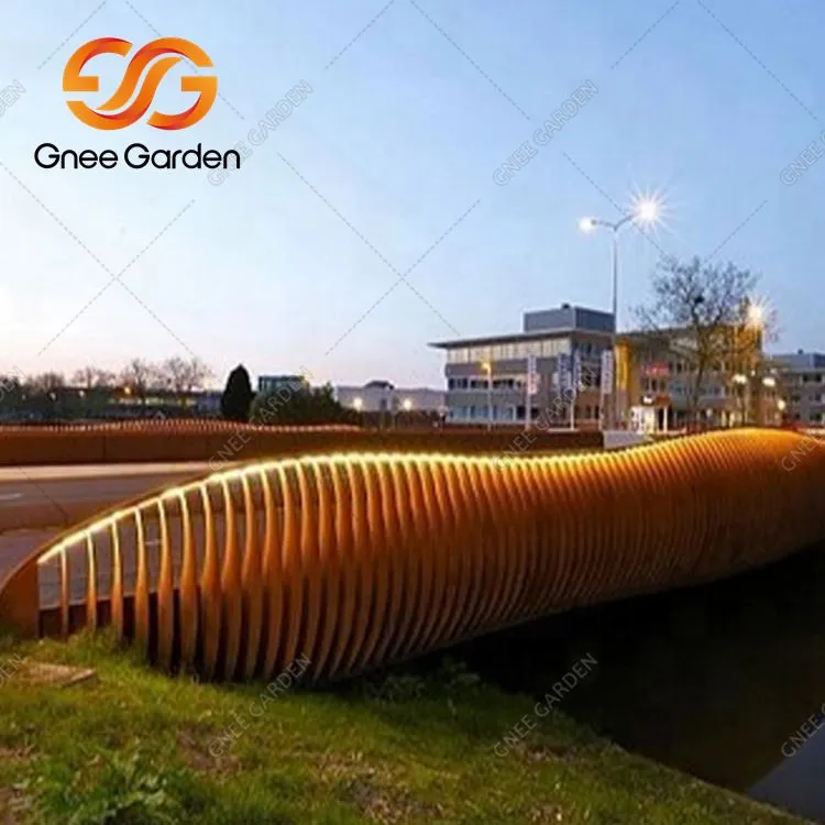 Corten Steel Garden Bridge