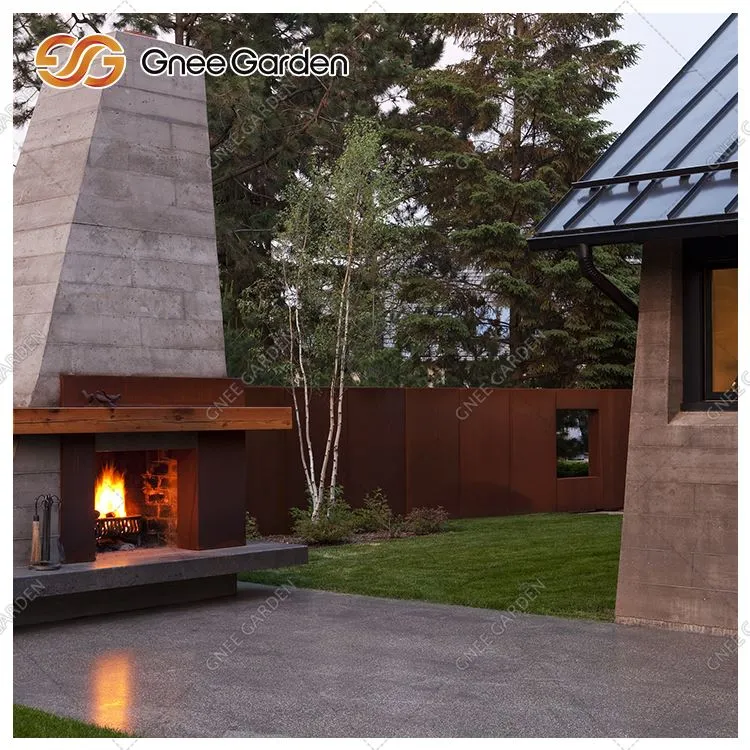 לוחות קירוי של פלדת קורטן עומדת