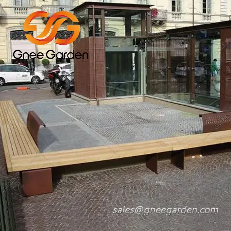 ריהוט חוץ מפלדת קורטן בגודל מותאם אישית